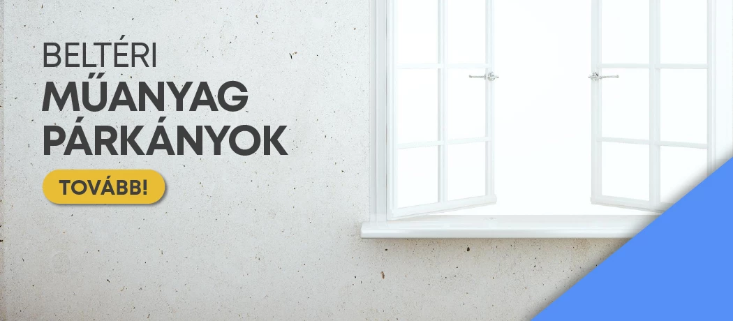 Műanyag párkány, beltéri