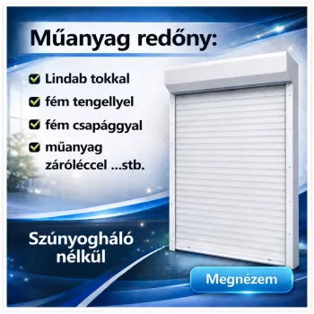 3. Műanyag SIMA redőny fém tengellyel