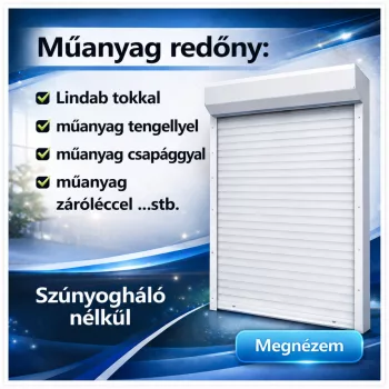 1. Műanyag SIMA redőny műanyag tengellyel