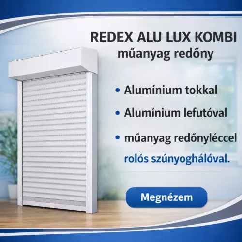 91. REDEX ALU LUX KOMBI műanyag redőny, OSZTOTT