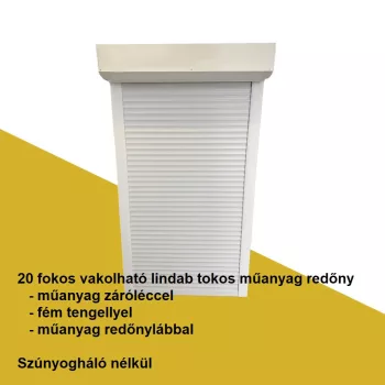   1. 20 fokos Vakolható külső-lindab tokos műanyag redőny, SIMA