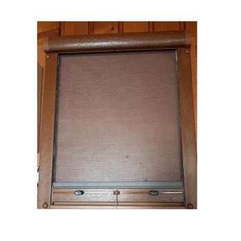   Rolós szúnyogháló, műanyag kerettel, aranytölgy fóliás - egyedi méretre gyártott (160 cm-es magasságig)