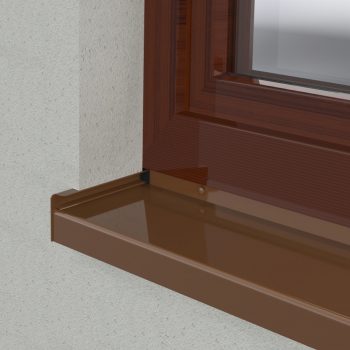   ÚJ Extrudált alumínium ablakpárkány,  050 mm-es, aranytölgy