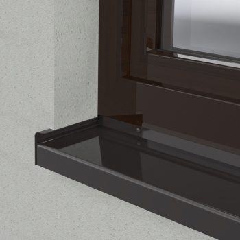   ÚJ Extrudált alumínium ablakpárkány,  050 mm-es, sötétbarna