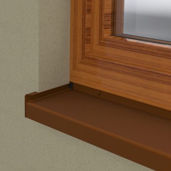   ÚJ Extrudált alumínium ablakpárkány,  050 mm-es, sötét bronz