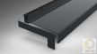 Alumínium végzáró új extrudált alumínium ablakpárkányhoz L típus 050 mm - antracit