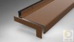 Alumínium végzáró új extrudált alumínium ablakpárkányhoz L típus 050 mm - aranytölgy