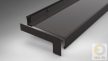 Alumínium végzáró új extrudált alumínium ablakpárkányhoz L típus 050 mm - sötétbarna