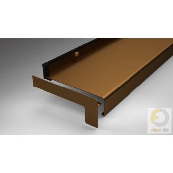   Alumínium végzáró új extrudált alumínium ablakpárkányhoz L típus - sötét bronz