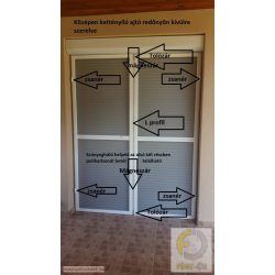  3. Szúnyogháló ajtó szett - egyedi méretre gyártott (POLIKARBONÁT BETÉTTEL) - KÉTOLDALRA NYÍLÓ SZÚNYOGHÁLÓ AJTÓ