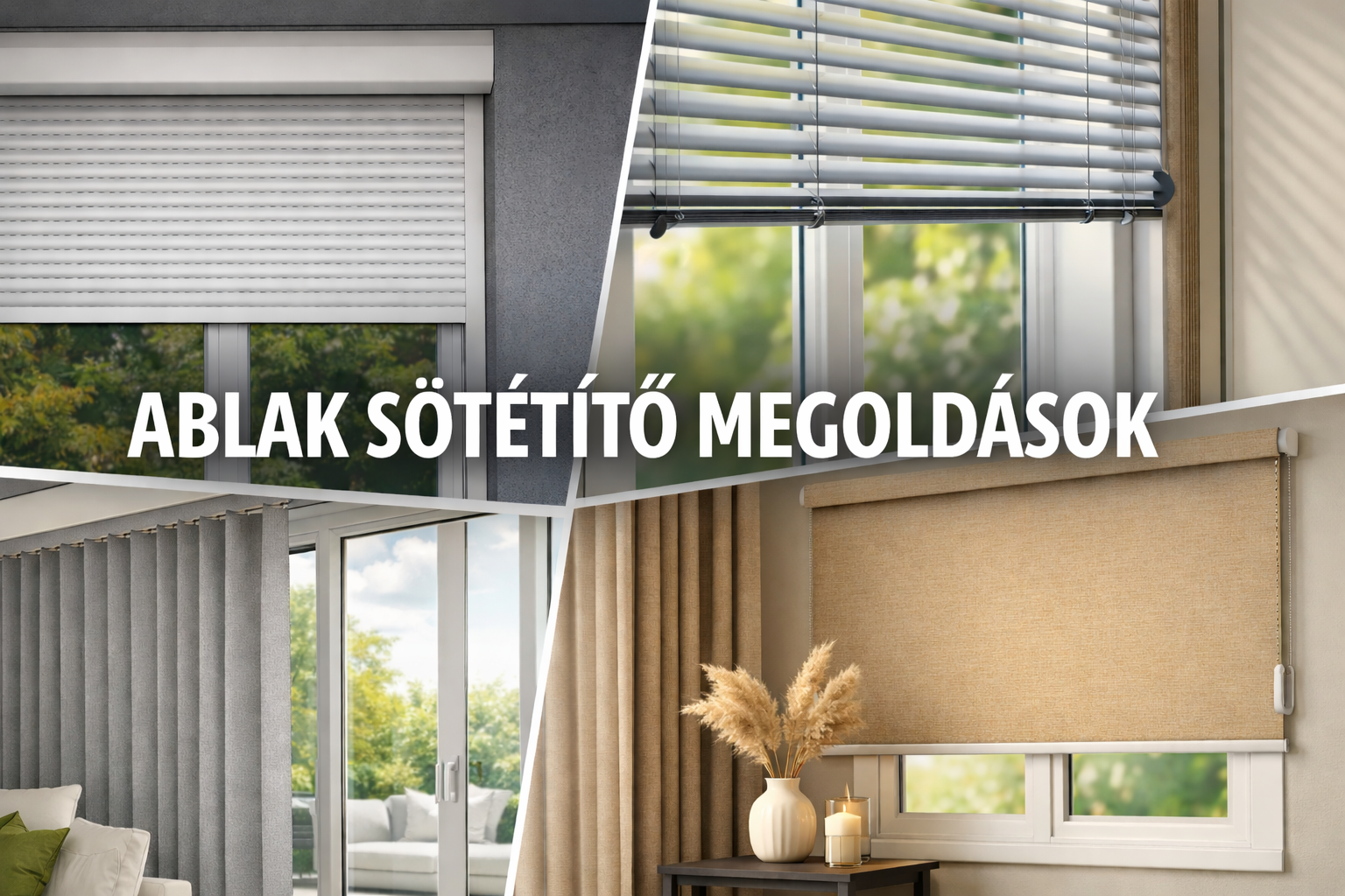 Az ablaksötétítő megoldások többfélék lehetnek