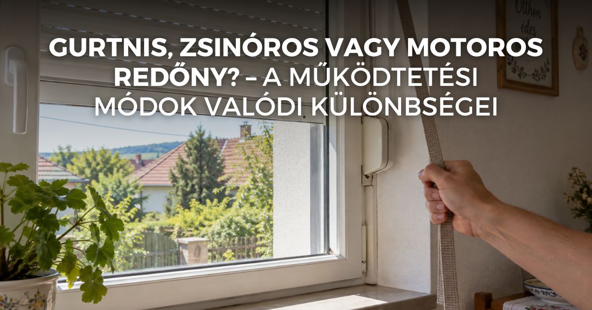 Gurtnis, zsinóros vagy motoros redőny? – a működtetési módok valódi különbségei