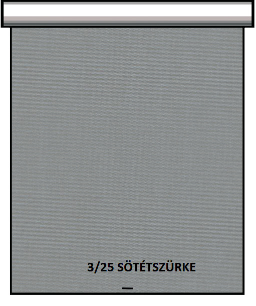 Roletta - Fényzáró, alupigmentált, rugós mozgatással, 100*100 cm-es méretben, sötétszürke színben